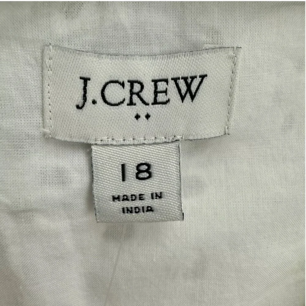 J. Crew Factory Eyelet Midi Dress Puff Sleeve Boho Summer Graduation‎ Coastal